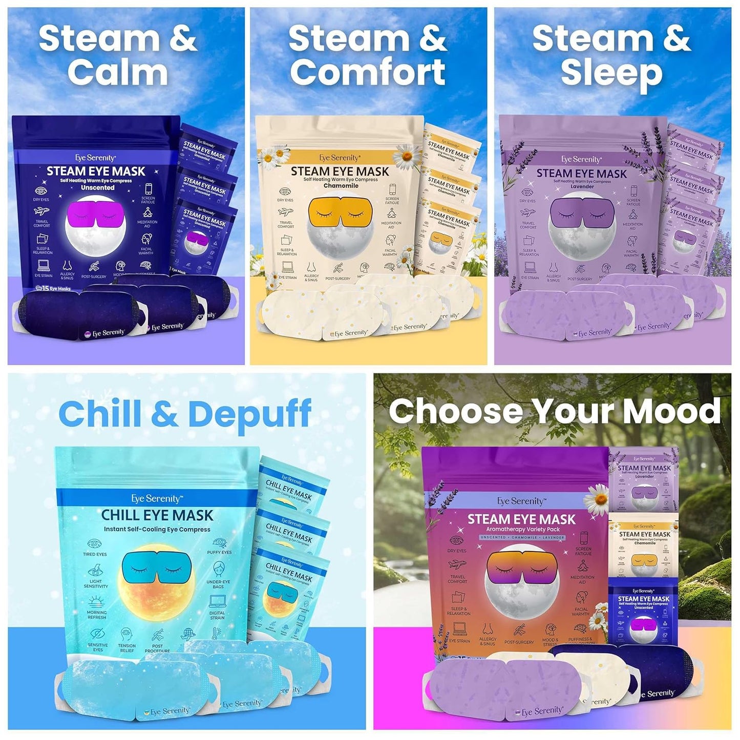 Self-Heating Steam Eye Mask for Instant Relief & Deep Relaxation