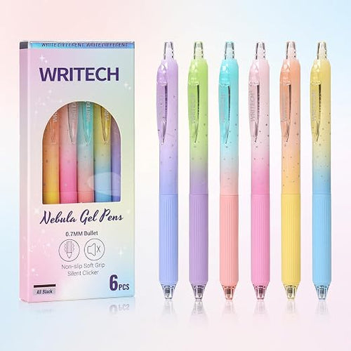 Ultra-Smooth Retractable Gel Ink Pens Set - Quick Dry & Silent Click