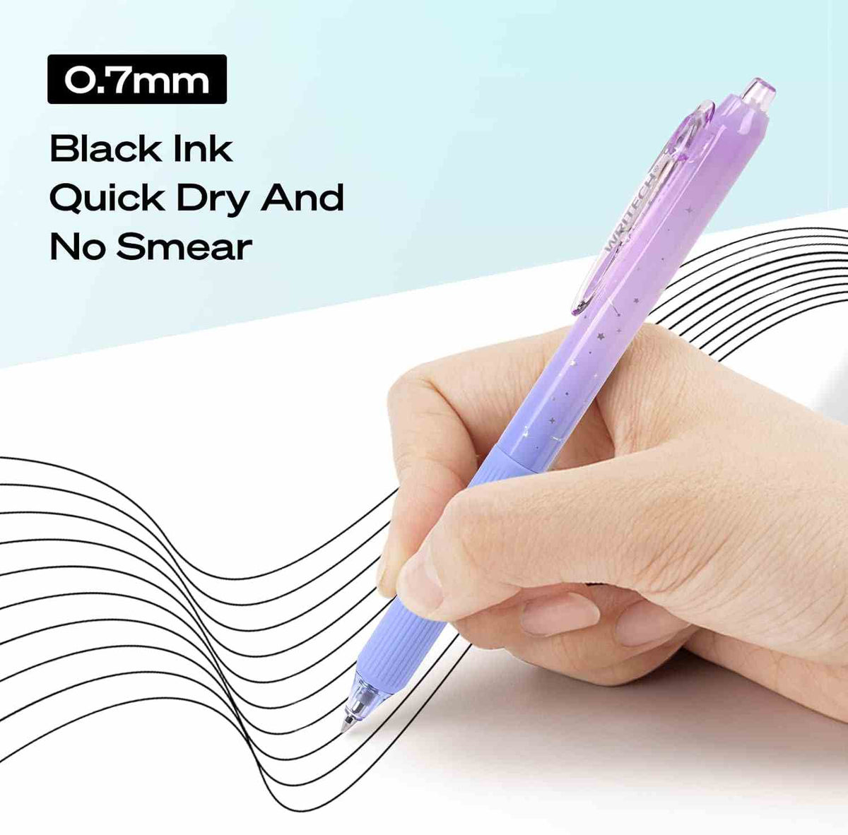 Ultra-Smooth Retractable Gel Ink Pens Set - Quick Dry & Silent Click