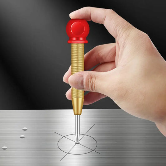 Automatic Center Punch Tool with Cushioned Cap for Precision Drilling | Buy 1 Get 1 Free
