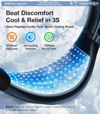 Instant Cooling Portable Neck Air Conditioner Fan with Surround Airflow | 2 Pack per Ser
