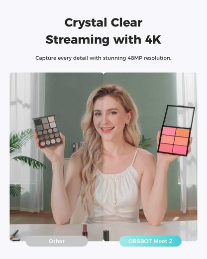 4K AI Auto-Framing Streaming Webcam for Professional Video & Content Creation