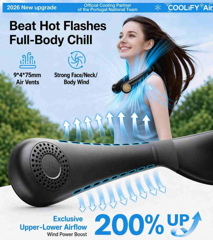 Instant Cooling Portable Neck Air Conditioner Fan with Surround Airflow | 2 Pack per Ser
