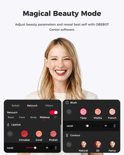 4K AI Auto-Framing Streaming Webcam for Professional Video & Content Creation