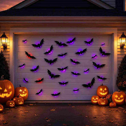3D LED Glowing Bat Wall Decor for Halloween | Buy 1 Get 1 Free
