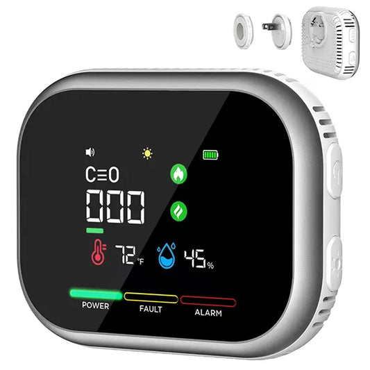 6-in-1 Portable Smart Air & Gas Monitor - Plug-and-Play Home Safety Guardian
