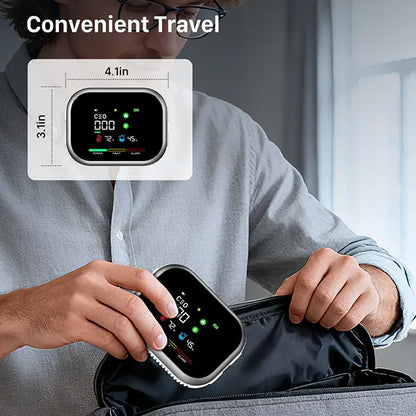 6-in-1 Portable Smart Air & Gas Monitor - Plug-and-Play Home Safety Guardian