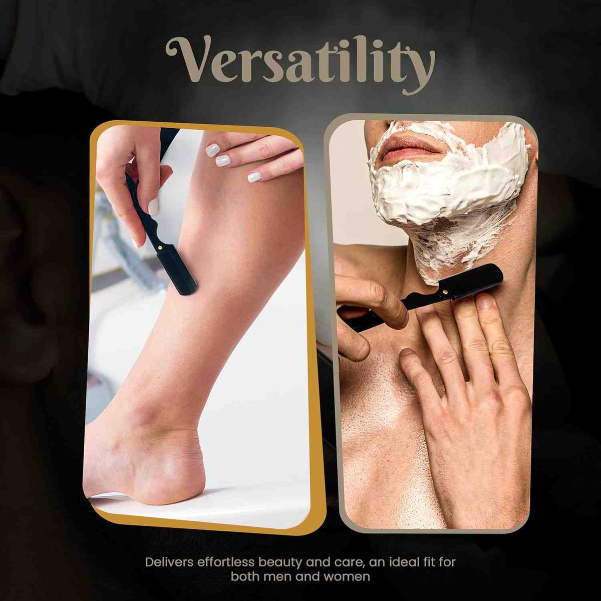 Professional Straight Edge Barber Razor Kit with 100 Single Edge Blades | Buy 1 Get 1 Free