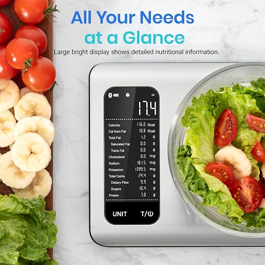 Smart Digital Nutrition Scale with App Macro & Calorie Tracker