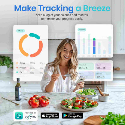 Smart Digital Nutrition Scale with App Macro & Calorie Tracker