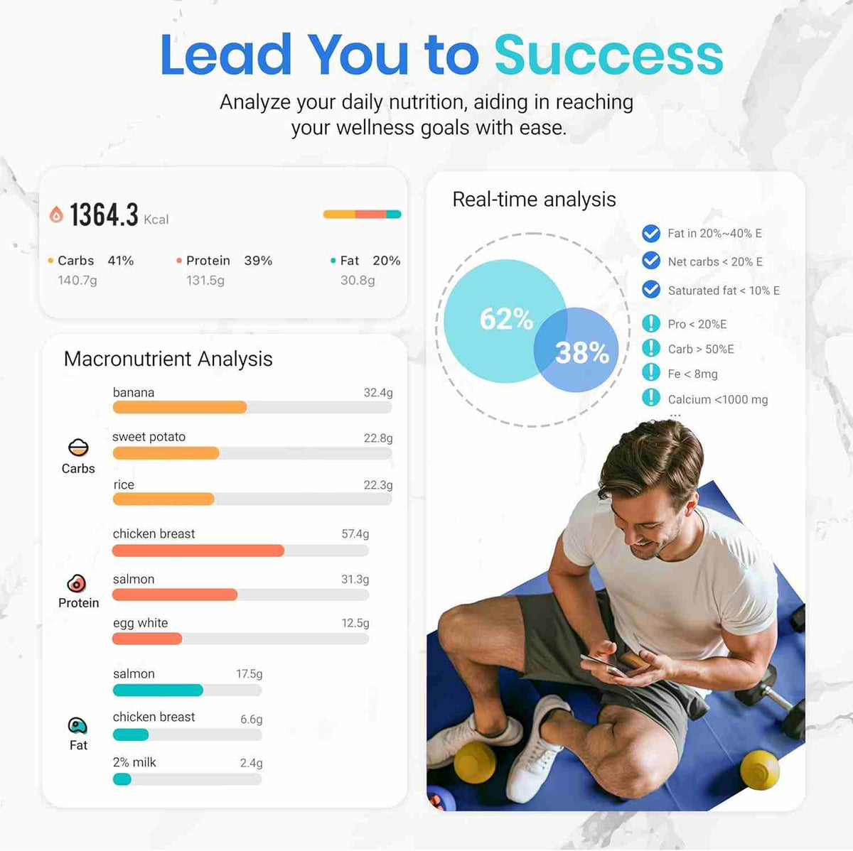 Smart Digital Nutrition Scale with App Macro & Calorie Tracker