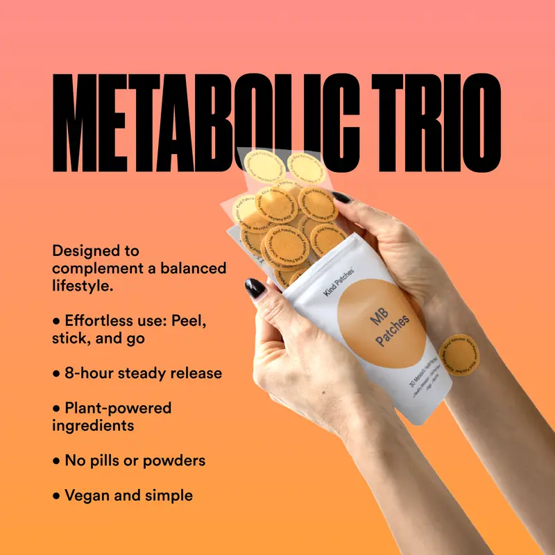 Kind Patches Metabolic Trio – Transform Your Wellness with 24-Hour Transdermal Support