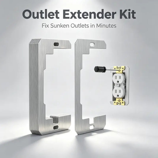 Metal Outlet Extender Kit for Sunken Electrical Wall Plates