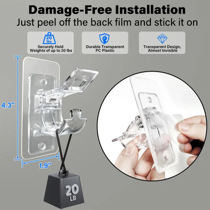 No-Drill Adhesive Curtain Rod Holders (8-Pack)