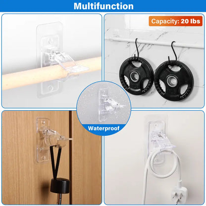 No-Drill Adhesive Curtain Rod Holders (8-Pack)