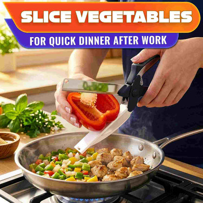2-in-1 Food Cutter & Cutting Board – Slice, Chop Into Bowl | Buy 1 Get 1 Free