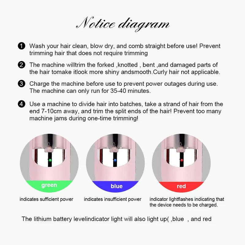Automatic Split End Hair Trimmer & Repair Clipper