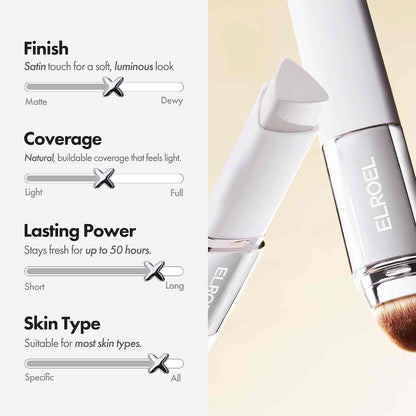 Flawless Color-Changing Foundation Stick with Built-In Brush