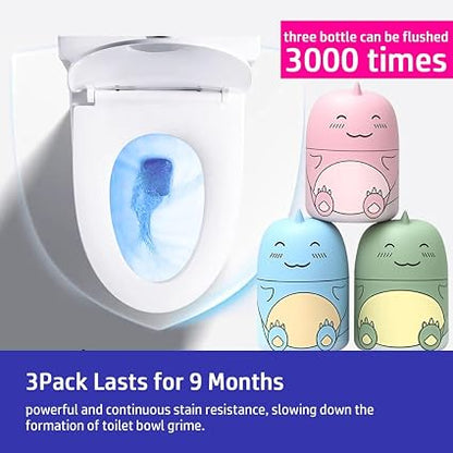 Cute Dinosaur Toilet Cleaner – Freshness & Stain Protection | 3 Pack per Set