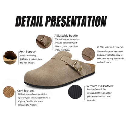 Ultimate Arch Support Suede Clogs for All-Day Comfort