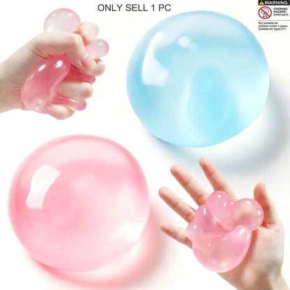 Ultra-Clear Crystal Squishy Ball – Instant Stress Relief & Endless Squeeze Fun | 3 Pack per Set