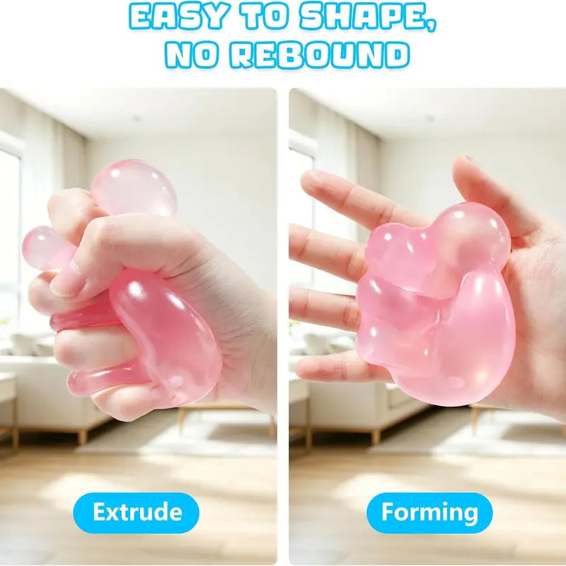 Ultra-Clear Crystal Squishy Ball – Instant Stress Relief & Endless Squeeze Fun | 3 Pack per Set