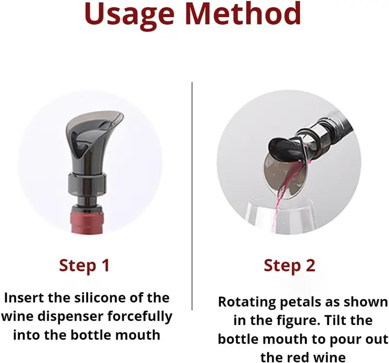 2-in-1 Twist-Lock Wine Aerator & Leak-Proof Stopper Spout | Buy 1 Get 1 Free