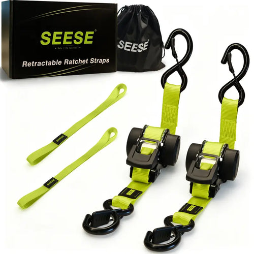 Effortless Cargo Security: 1" x 11ft Heavy Duty Ratchet Tie Down Straps