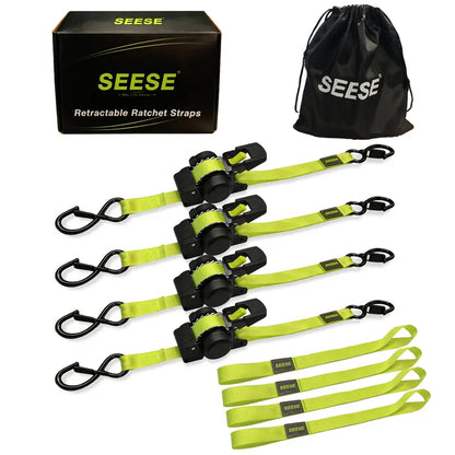 Effortless Cargo Security: 1" x 11ft Heavy Duty Ratchet Tie Down Straps