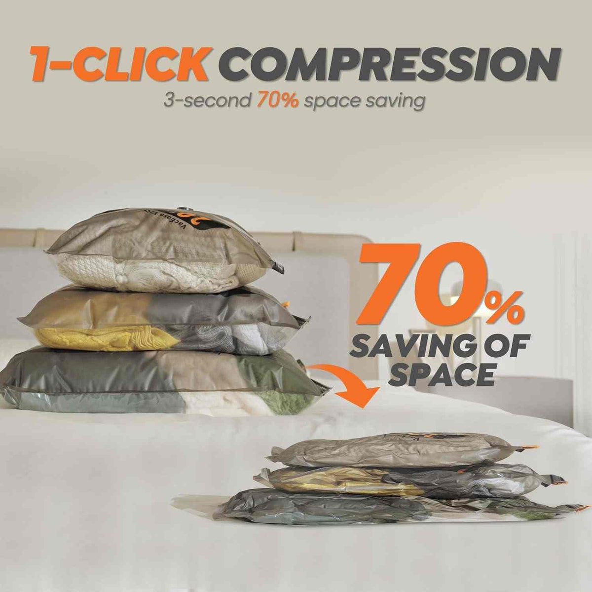 Triple Your Luggage Space Instantly with Electric Wireless Vacuum Compression
