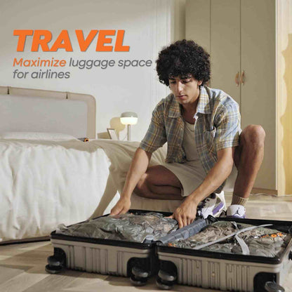 Triple Your Luggage Space Instantly with Electric Wireless Vacuum Compression