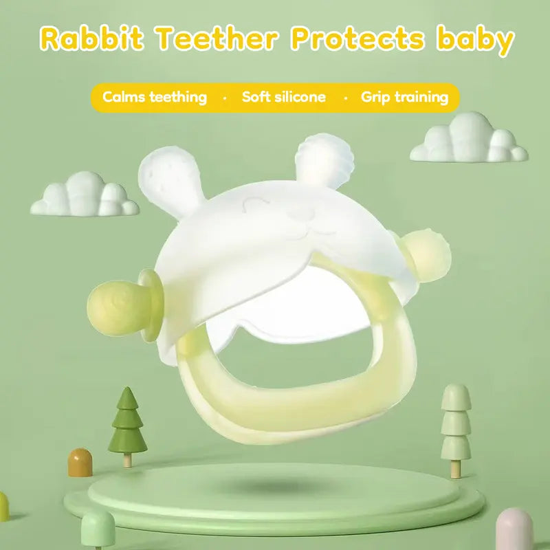 Dr.Isla Bunny Silicone Teether Mitten – Matching Duo – product view