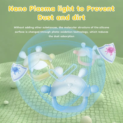 Dr.Isla Bunny Silicone Teether Mitten – Matching Duo – product view