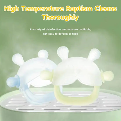 Dr.Isla Bunny Silicone Teether Mitten – Matching Duo – product view