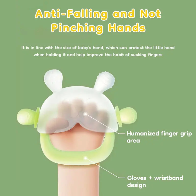 Dr.Isla Bunny Silicone Teether Mitten – Matching Duo – product view