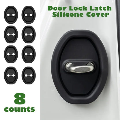 Self-Adhesive Silicone Car Door Latch Covers — 16 Pieces — original product photo 1