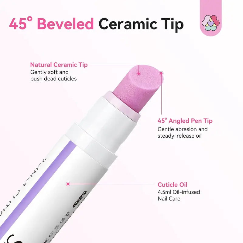SAVILAND Ceramic Cuticle Oil Pusher Pens – Four-Pack – 2-Pack Cuticle Oil Pusher Pen – Rose-21_02