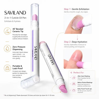 SAVILAND Ceramic Cuticle Oil Pusher Pens – Four-Pack – product view