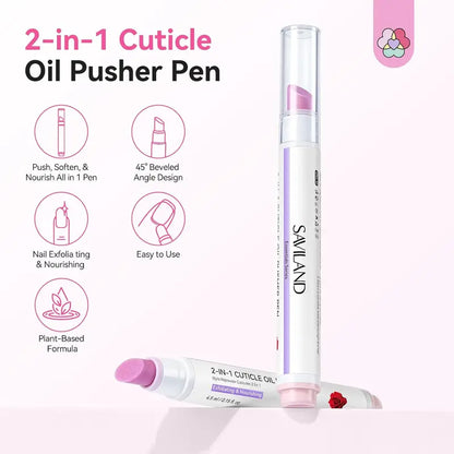 SAVILAND Ceramic Cuticle Oil Pusher Pens – Four-Pack – 2-Pack Cuticle Oil Pusher Pen – Rose-21_02