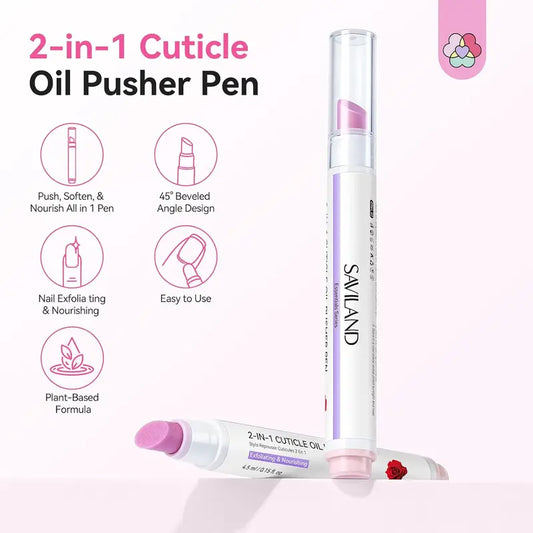 SAVILAND Ceramic Cuticle Oil Pusher Pens – Four-Pack – 2-Pack Cuticle Oil Pusher Pen – Rose-21_02
