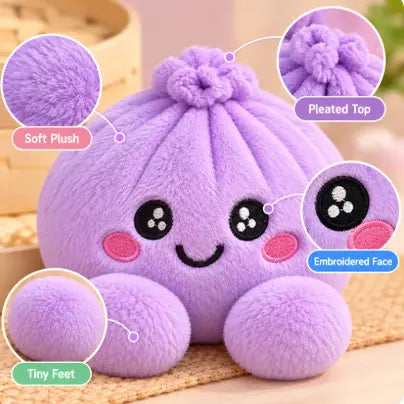 Dumpling Plush with Steamer Basket – 3.9-Inch Duo – product view
