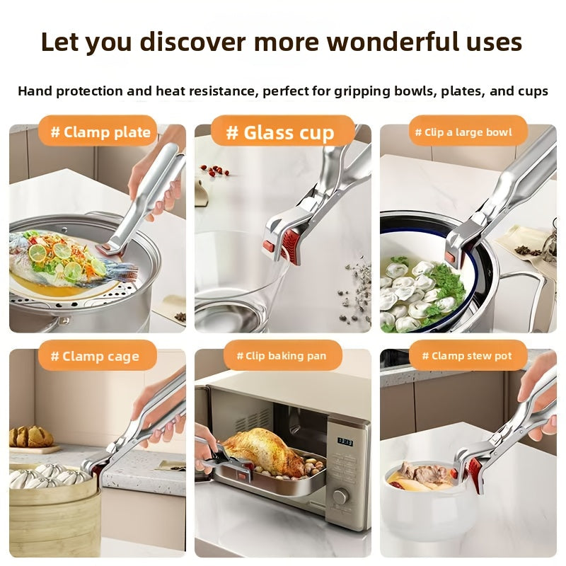 Stainless steel hot dish grabber — product illustration