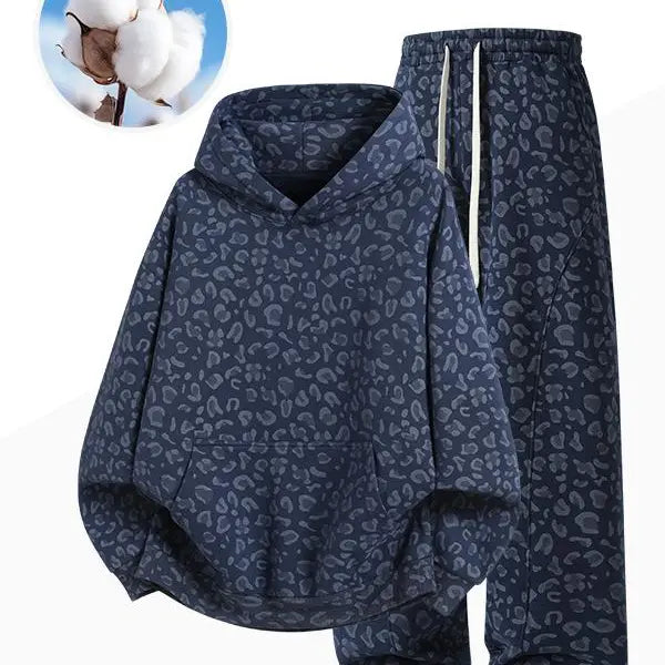 ZUY Leopard Hoodie & Wide-Leg Pants Set – product view