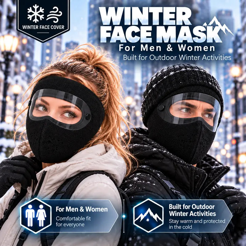 Winter Face Mask with Detachable Goggles, Windproof Thermal Fleece Lined Full Face Cover for Men and Women, Breathable Cold Weather Protection for Outdoor Cycling Motorcycle Riding Skiing Snowboard rider Windproof face covers & mask headwear sport original gallery 4
