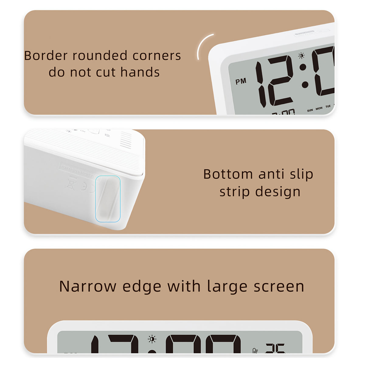 Digital alarm clock — product illustration