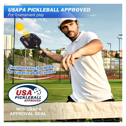 MTEN Pickleball Paddles Set of 2/4/1, USAPA Approved Fiberglass Rackets original product photo