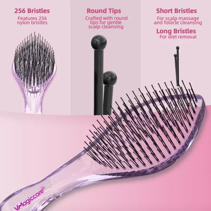 2026 Must-Have HighQuality VMAGICCARE Hairbrush - Hair Tool, Dual-Level Teeth for Effortless Detangling, Long-Lasting Scalp Comb for Wet & Dry Textured/Curly Hair original gallery 3