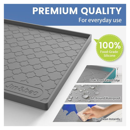 Dark gray silicone under-sink mat product photo 3