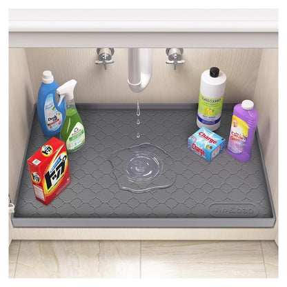 Dark gray silicone under-sink mat product photo 4