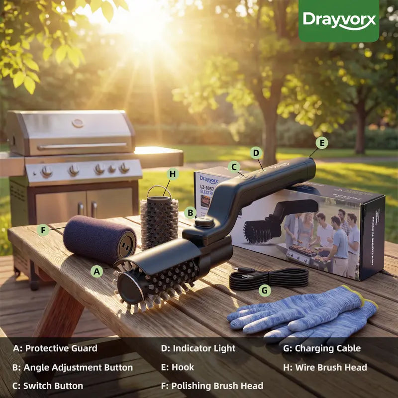 Cordless electric grill cleaning brush original photo 10